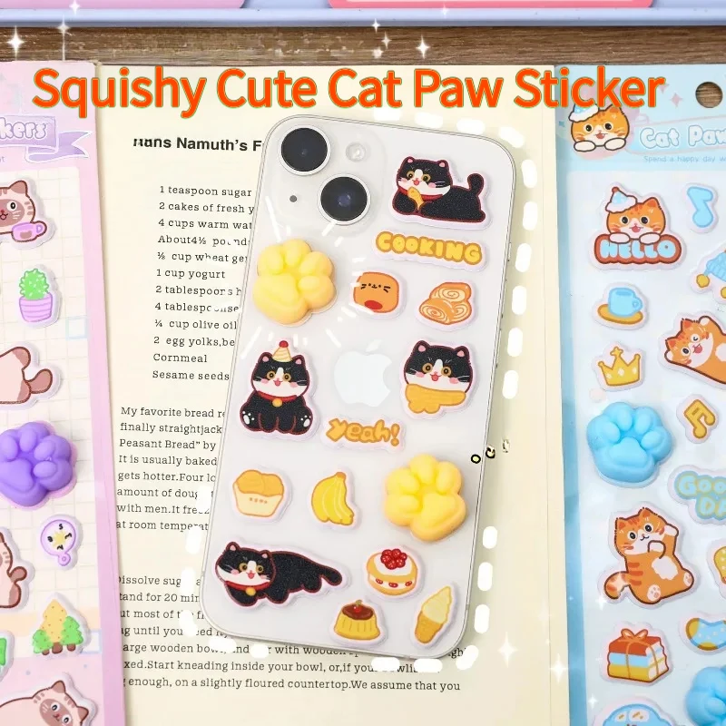 Squishy 3D Cat Paw Stress-Relief Stickers: Cute Squishy Fidget Decals for Phones & Cup,Adorable Stress Relief Fidget Toys
Squishy 3D Cat Paw Stress-Relief Stickers: Cute Squishy Fidget Decals for Phones & Cup,Adorable Stress Relief Fidget Toys