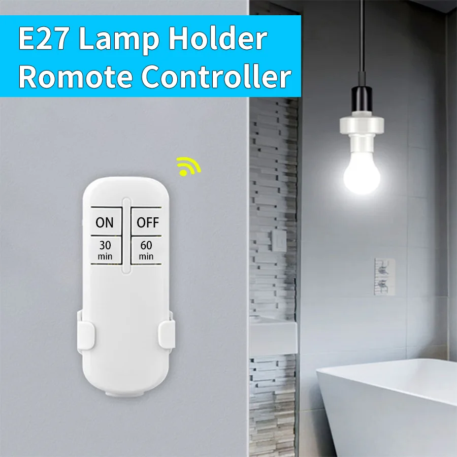 AC85-265V E27 Lamp Base Holder Converter With Timer Function Remote Controller for LED Bulb Pendant Lamp Ceiling Chandelier
AC85-265V E27 Lamp Base Holder Converter With Timer Function Remote Controller for LED Bulb Pendant Lamp Ceiling Chandelier