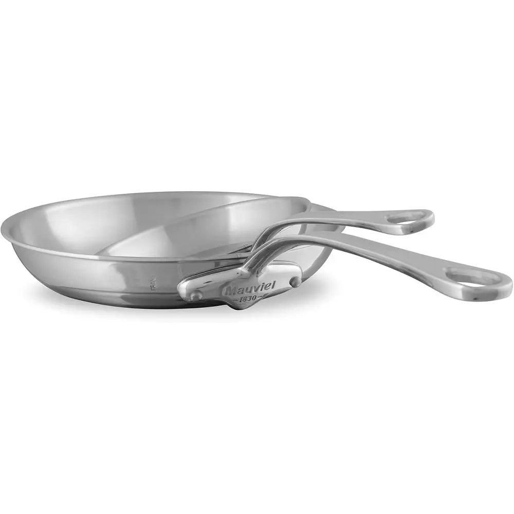 Tri-Ply Polished Stainless Steel 2-Piece Frying Pan Set with Cast Handles, Crafted in France
Tri-Ply Polished Stainless Steel 2-Piece Frying Pan Set with Cast Handles, Crafted in France