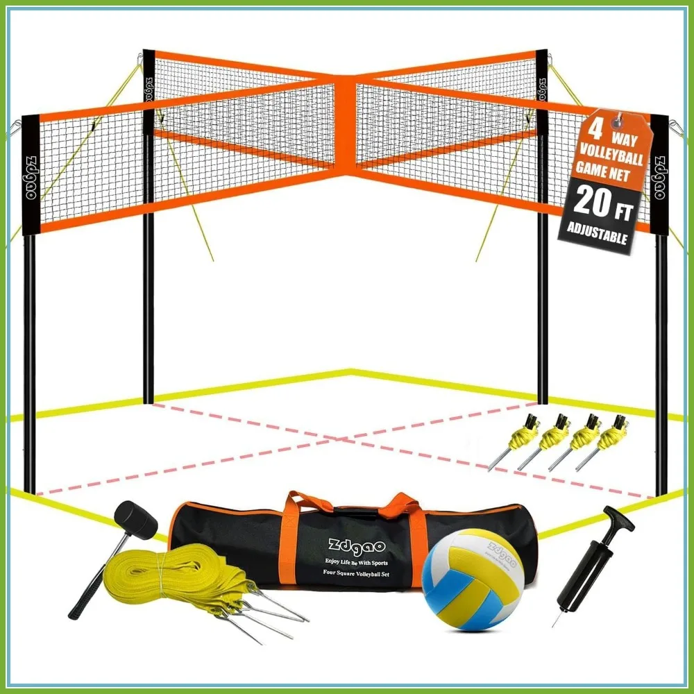 14ft/20ft 4-Way Volleyball&Badminton Combo Net with Soft Volleyball,Rubber Hammer,Carry Bag,Adjustable Height for Backyard Beach
14ft/20ft 4-Way Volleyball&Badminton Combo Net with Soft Volleyball,Rubber Hammer,Carry Bag,Adjustable Height for Backyard Beach