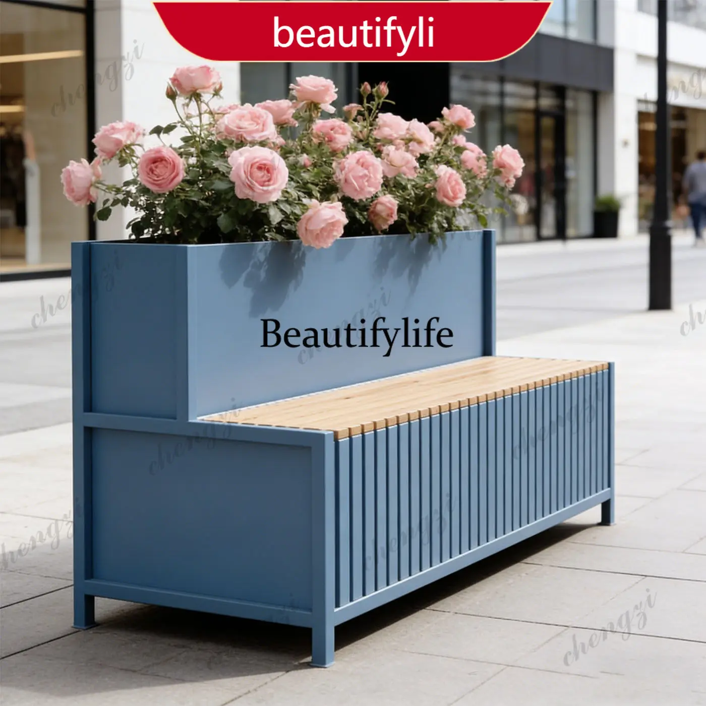 01A Outdoor flower box seat combination Modern simple commercial street decorative landscape planting box Waiting chair
01A Outdoor flower box seat combination Modern simple commercial street decorative landscape planting box Waiting chair