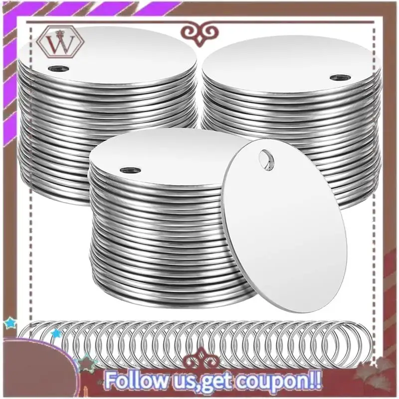 A95D-55 шт. металлические штамповочные пустые бирки-12,2-дюймовые круглые штамповочные заготовки из нержавеющей стали с отверстием, для изготовления ювелирных изделий, DIY 
A95D-55 шт. металлические штамповочные пустые бирки-12,2-дюймовые круглые штамповочные заготовки из нержавеющей стали с отверстием, для изготовления ювелирных изделий, DIY