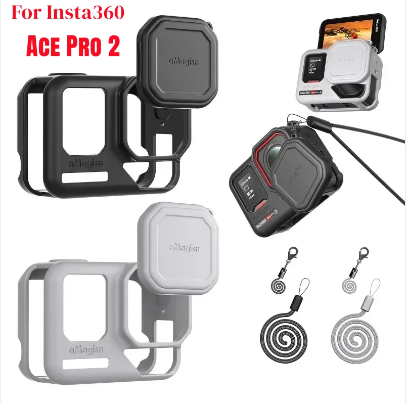 For Insta360 Ace Pro 2 Only Silicone Protective Case Shockproof Soft Silicone Case Anti-Scratch Protective Cover Camera Accessor
For Insta360 Ace Pro 2 Only Silicone Protective Case Shockproof Soft Silicone Case Anti-Scratch Protective Cover Camera Accessor