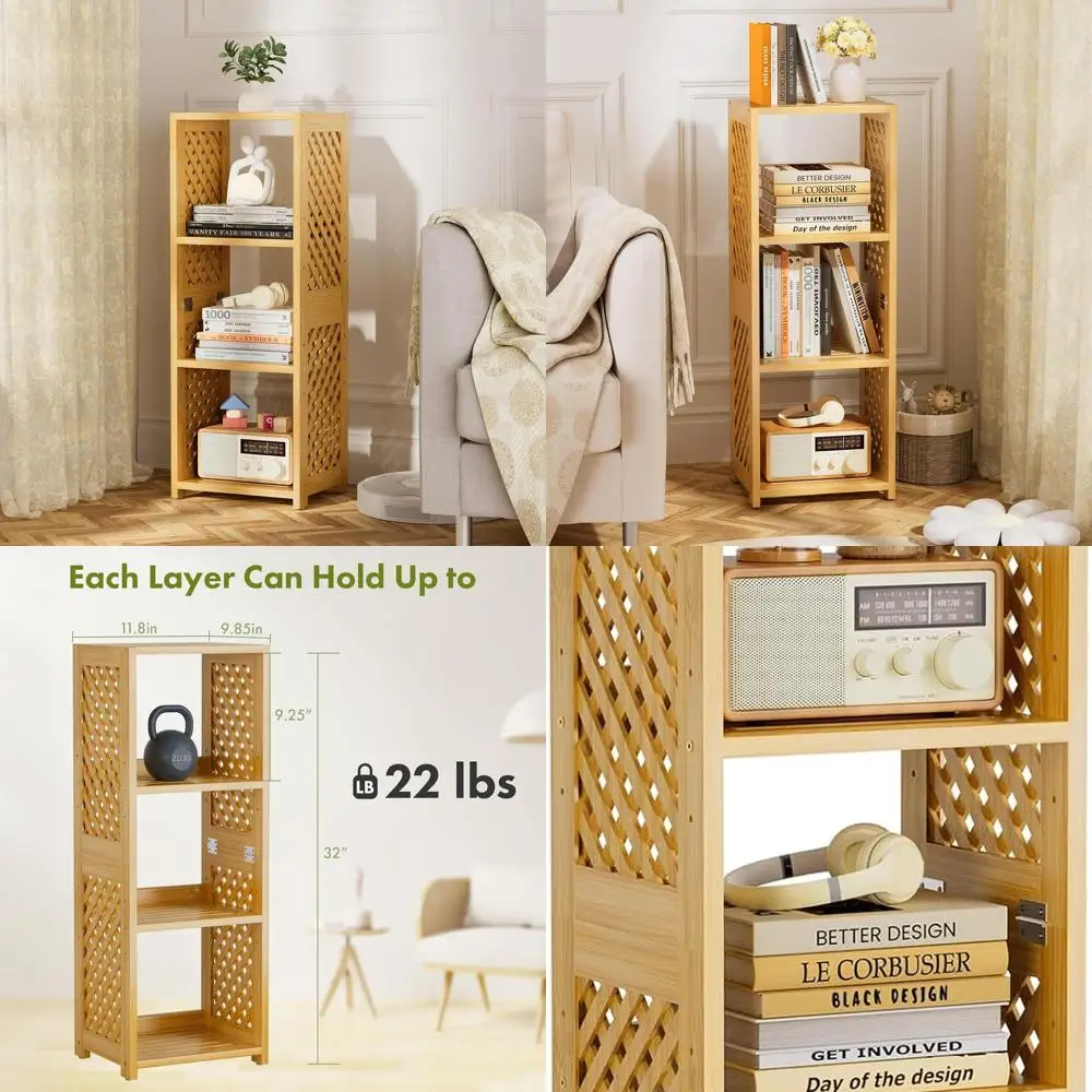 Adjustable 3-Tier Bamboo Bookshelf, 32 Tall, Space-Efficient Storage for Home & Office
Adjustable 3-Tier Bamboo Bookshelf, 32 Tall, Space-Efficient Storage for Home & Office