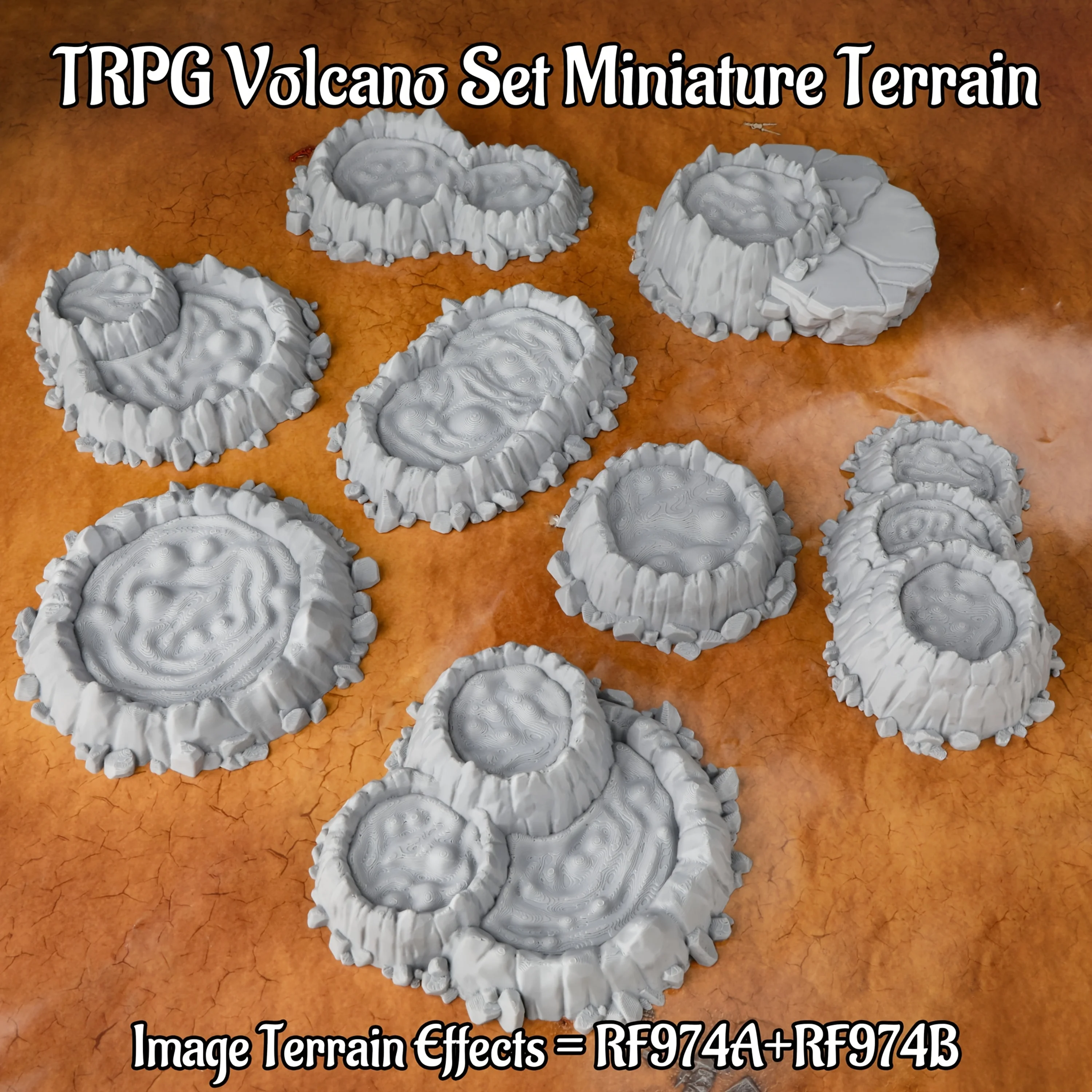 RPG Terrain Volcano Miniature Terrain Set, Fantasy Lava Field & Crater Landscape, TTRPG Accessories for Volcano Adventure Scenes
RPG Terrain Volcano Miniature Terrain Set, Fantasy Lava Field & Crater Landscape, TTRPG Accessories for Volcano Adventure Scenes
