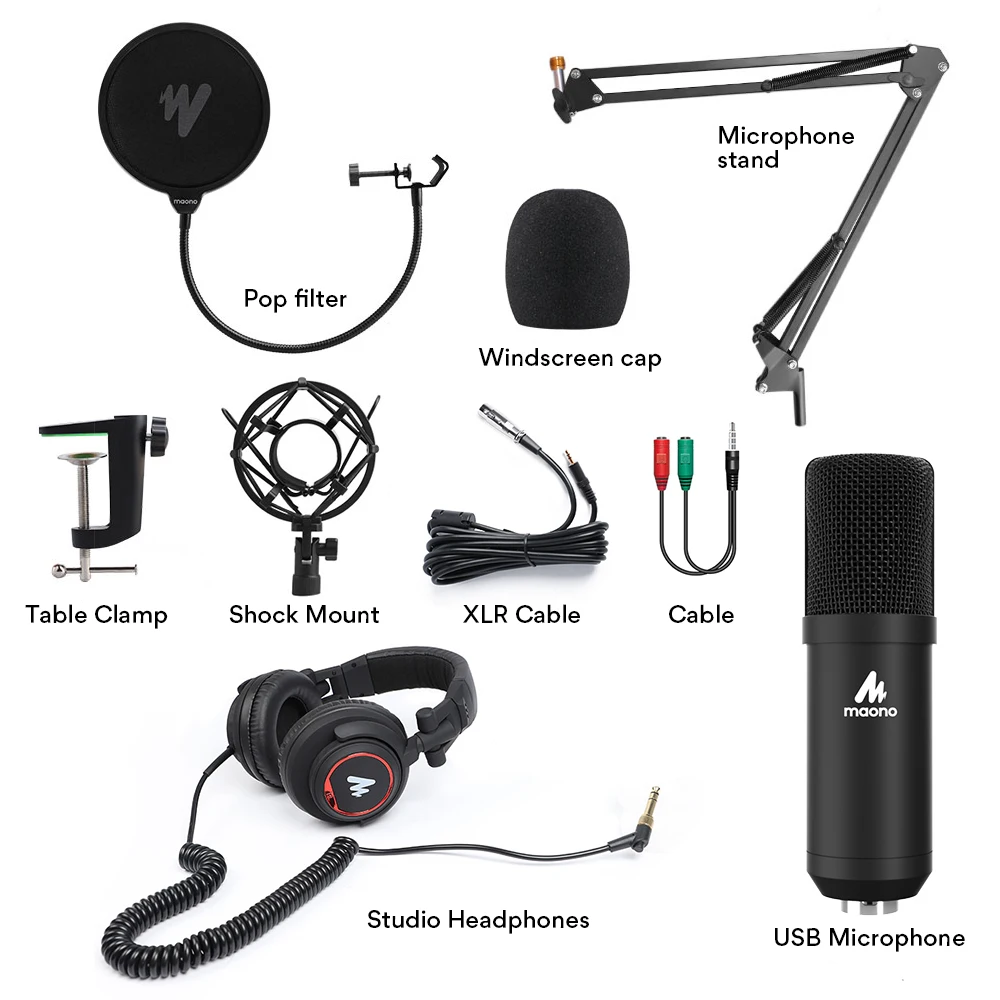 Maono A03 AU-MH501 High Quality Microphone Headset Podcasting Recording Live Streaming XLR-3.5mm Condenser Microphone
Maono A03 AU-MH501 High Quality Microphone Headset Podcasting Recording Live Streaming XLR-3.5mm Condenser Microphone