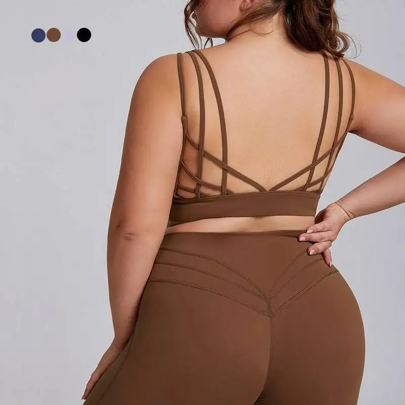 Large Size Solid Color Women Cross Back Fiess Sport Bra High Strength Tight Top Comprehensive Training Gym Yoga Underwear With
Large Size Solid Color Women Cross Back Fiess Sport Bra High Strength Tight Top Comprehensive Training Gym Yoga Underwear With