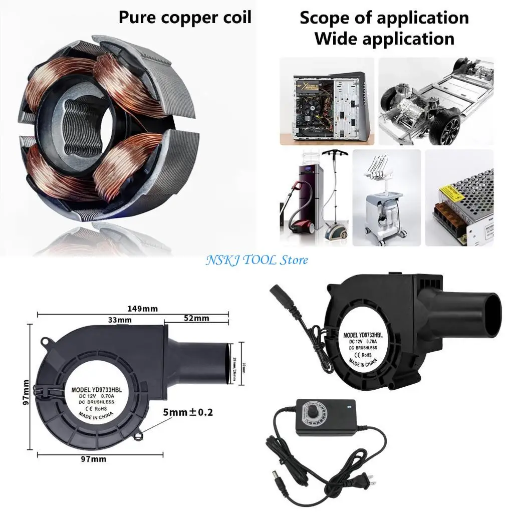 L8RC Versatile 97mm x33mm BBQ Blower Fan For Outdoor Grilling And Indoor Ventilation
L8RC Versatile 97mm x33mm BBQ Blower Fan For Outdoor Grilling And Indoor Ventilation