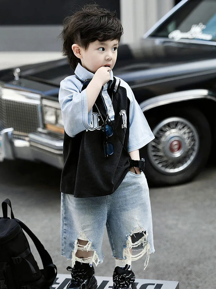 Boys' Set Summer Boys' Outwear Thin Summer Cool Baby Shirt Denim Pants Sets For Children Baby Boy Clothes Children's Clothing
Boys' Set Summer Boys' Outwear Thin Summer Cool Baby Shirt Denim Pants Sets For Children Baby Boy Clothes Children's Clothing