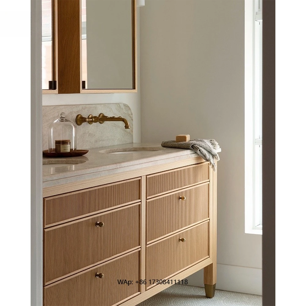 New Design Fluted Wooden Bathroom Cabinet with Slim Shaker RTA Vanity Cabinetry with Soft Closing System for Home or Villa
New Design Fluted Wooden Bathroom Cabinet with Slim Shaker RTA Vanity Cabinetry with Soft Closing System for Home or Villa