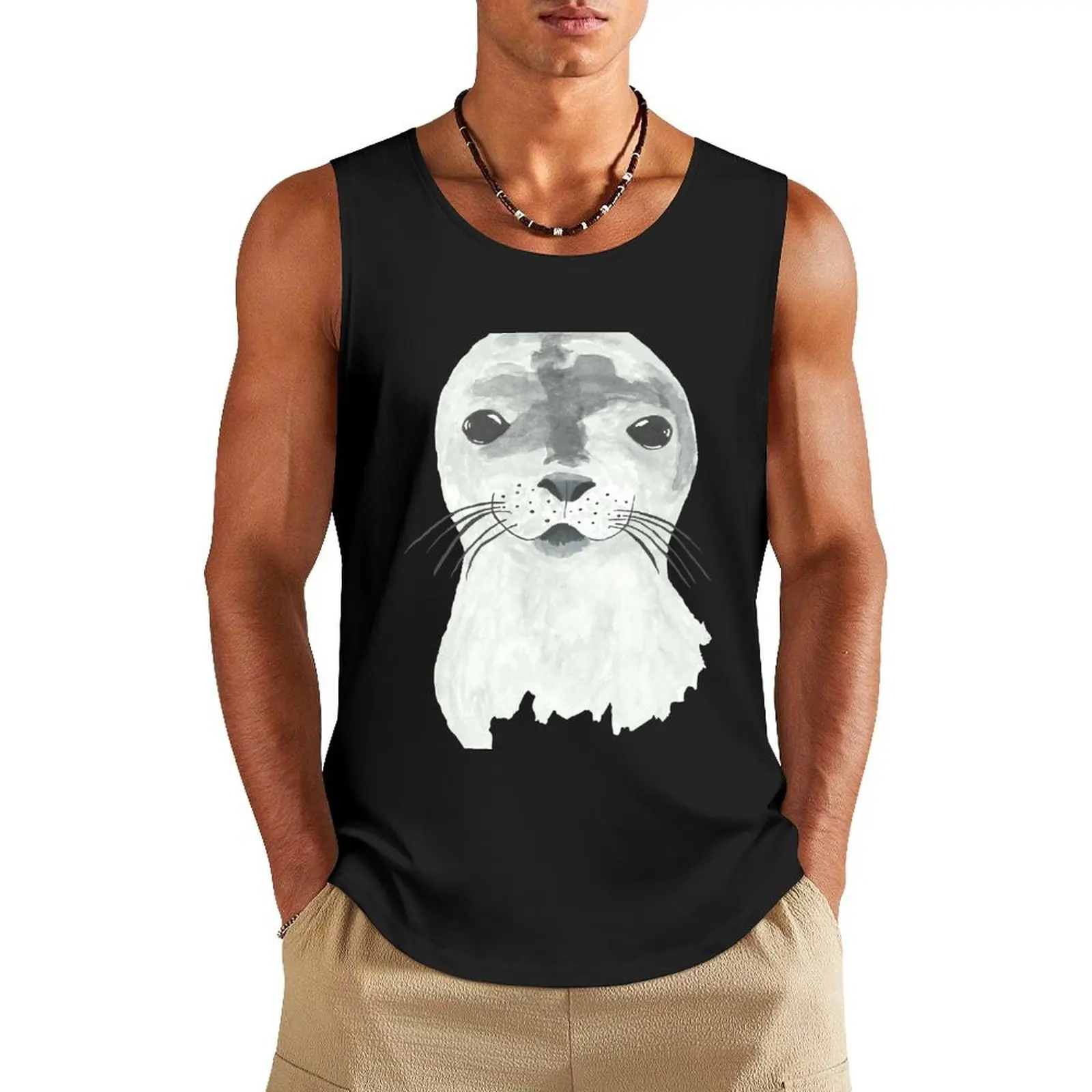 Little gray seals Tank Top Men's cotton t-shirt T-shirt man men clothing Men's summer clothes
Little gray seals Tank Top Men's cotton t-shirt T-shirt man men clothing Men's summer clothes