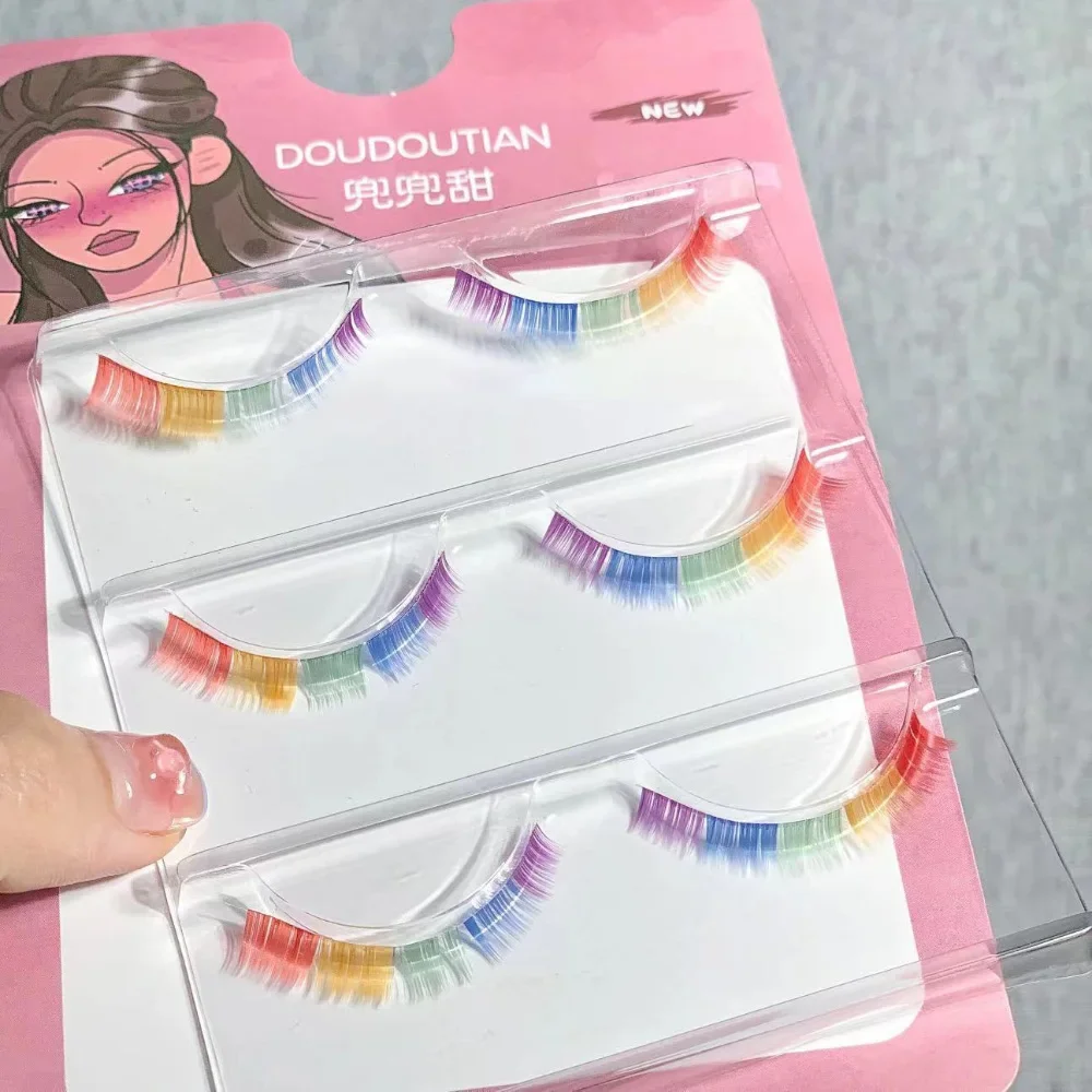 3 Pairs Colorful Full Stripe Lower Eyelash Manga Fairy False Eyelash Transparent Terrier Rainbow Ultra-thin DIY Lashes Extension
3 Pairs Colorful Full Stripe Lower Eyelash Manga Fairy False Eyelash Transparent Terrier Rainbow Ultra-thin DIY Lashes Extension