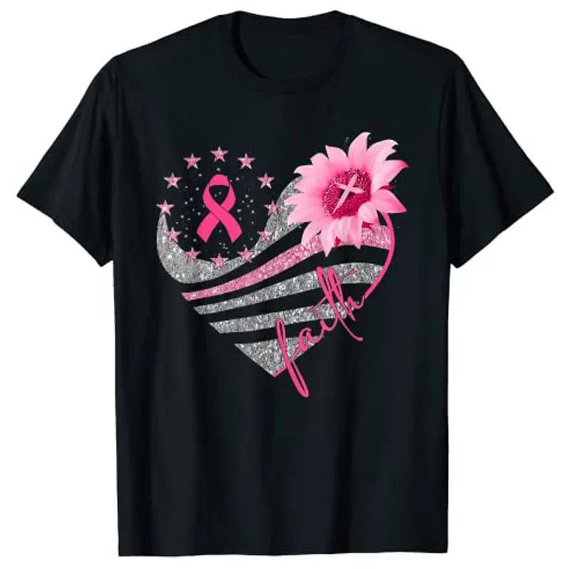 Breast Cancer Awareness Sun Flower Faith Bling T-Shirt Pink Ribbon Women Clothing Fashion Heart Graphic Outfits Mama Mommy Gifts
Breast Cancer Awareness Sun Flower Faith Bling T-Shirt Pink Ribbon Women Clothing Fashion Heart Graphic Outfits Mama Mommy Gifts