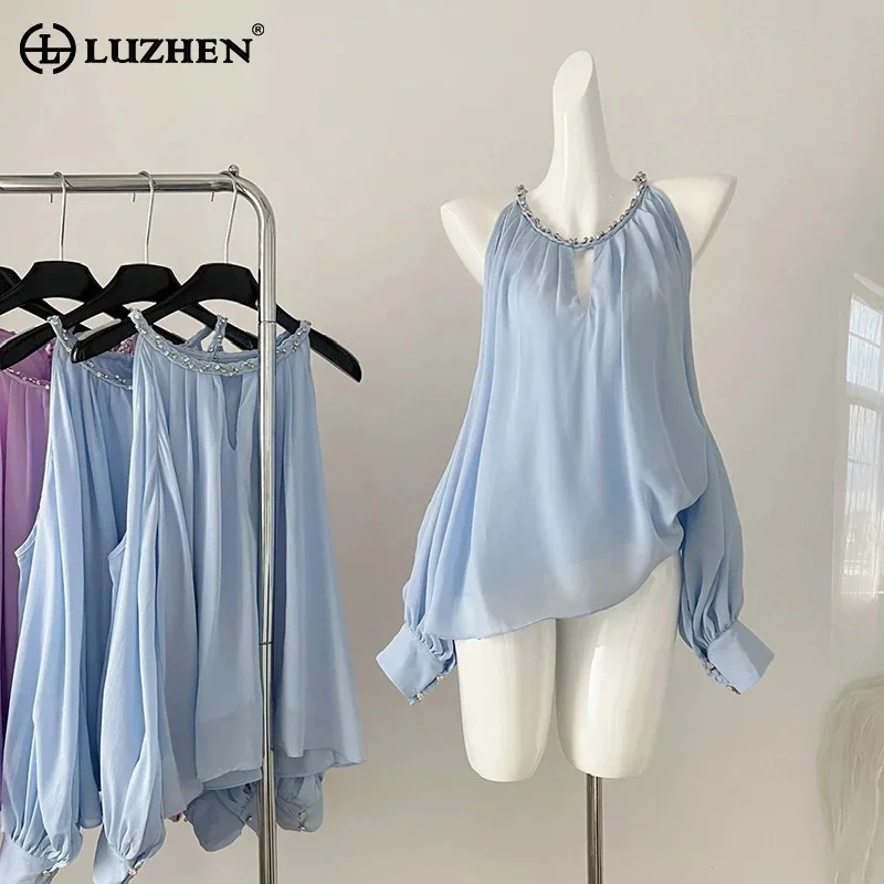 LUZHEN Solid Color Thin Long Sleeve T Shirt Women 2024 New Elegant Diamond Splicing Girl Fashion Round Neck Loose Blouse AA1164
LUZHEN Solid Color Thin Long Sleeve T Shirt Women 2024 New Elegant Diamond Splicing Girl Fashion Round Neck Loose Blouse AA1164