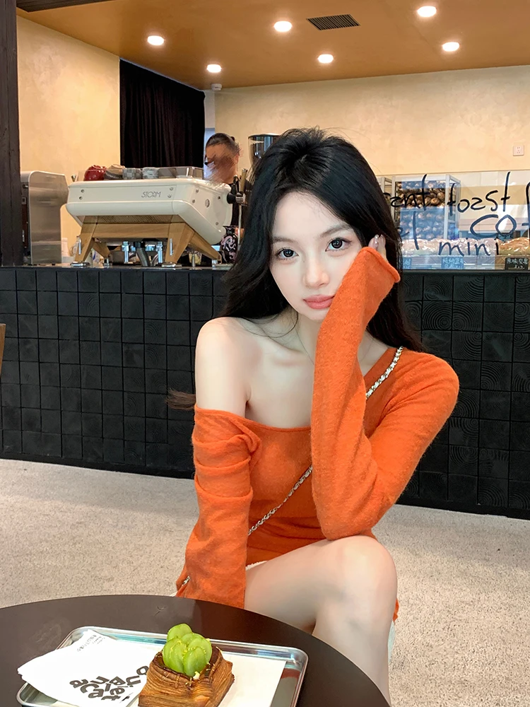 Женский свитер с открытыми плечами, длинный рукав, оранжевый, шерстяной, вязаный, стандартной длины, однотонный, осень-весна, размер L
Женский свитер с открытыми плечами, длинный рукав, оранжевый, шерстяной, вязаный, стандартной длины, однотонный, осень-весна, размер L