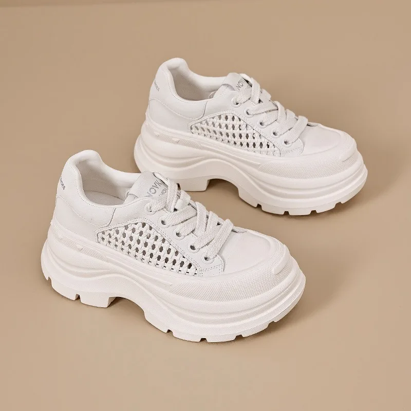 Women Hollow Out Mesh Sneakers Summer Low Cut Thick Sole Light Breathable Casual Shoes Outdoor Women Casual Running Student Shoe
Women Hollow Out Mesh Sneakers Summer Low Cut Thick Sole Light Breathable Casual Shoes Outdoor Women Casual Running Student Shoe