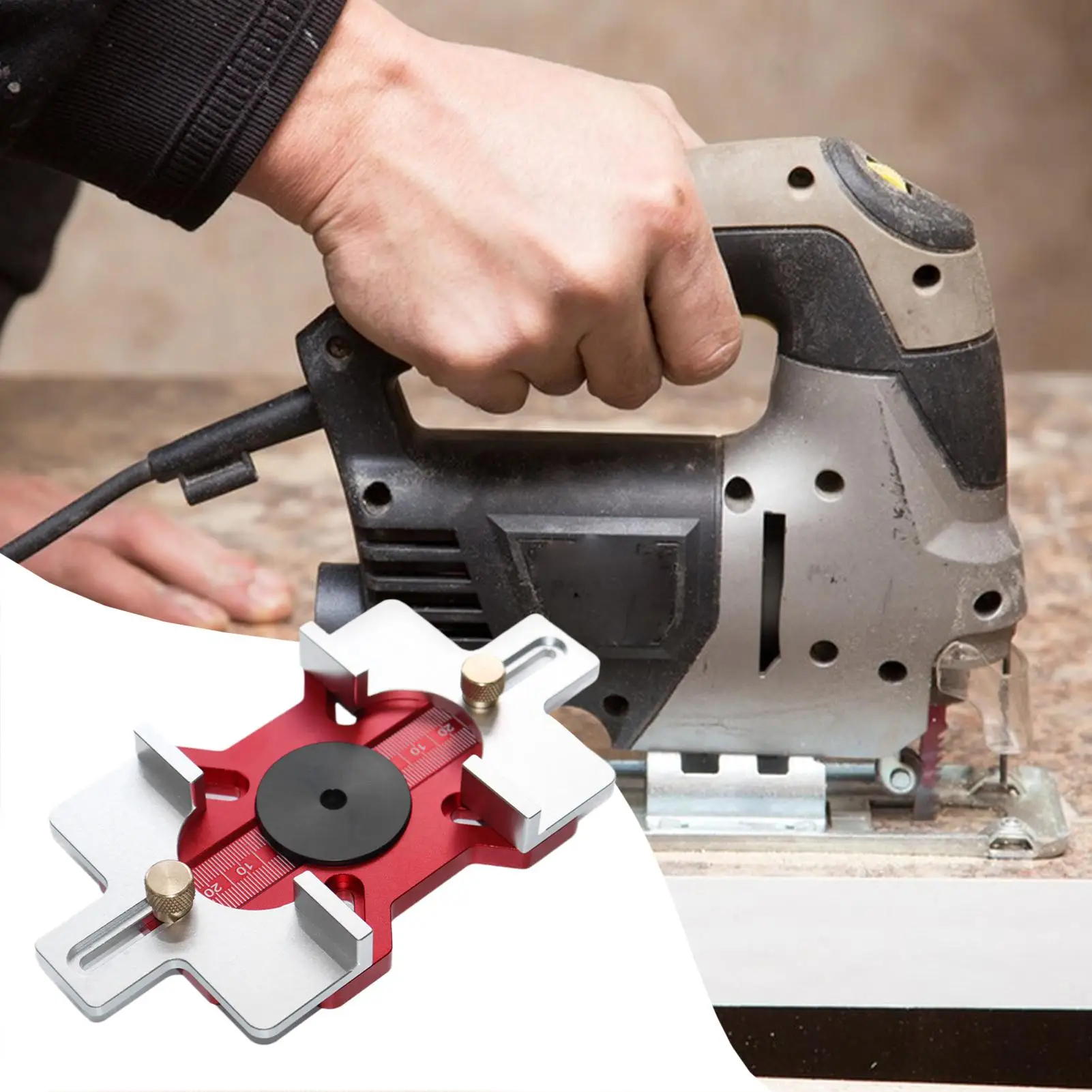 Дверной врезной зажим, прецизионная направляющая для фрезерования, направляющий инструмент 2-в-1, положение прорезания для установки резака, край радиуса шкафа, круг
Дверной врезной зажим, прецизионная направляющая для фрезерования, направляющий инструмент 2-в-1, положение прорезания для установки резака, край радиуса шкафа, круг