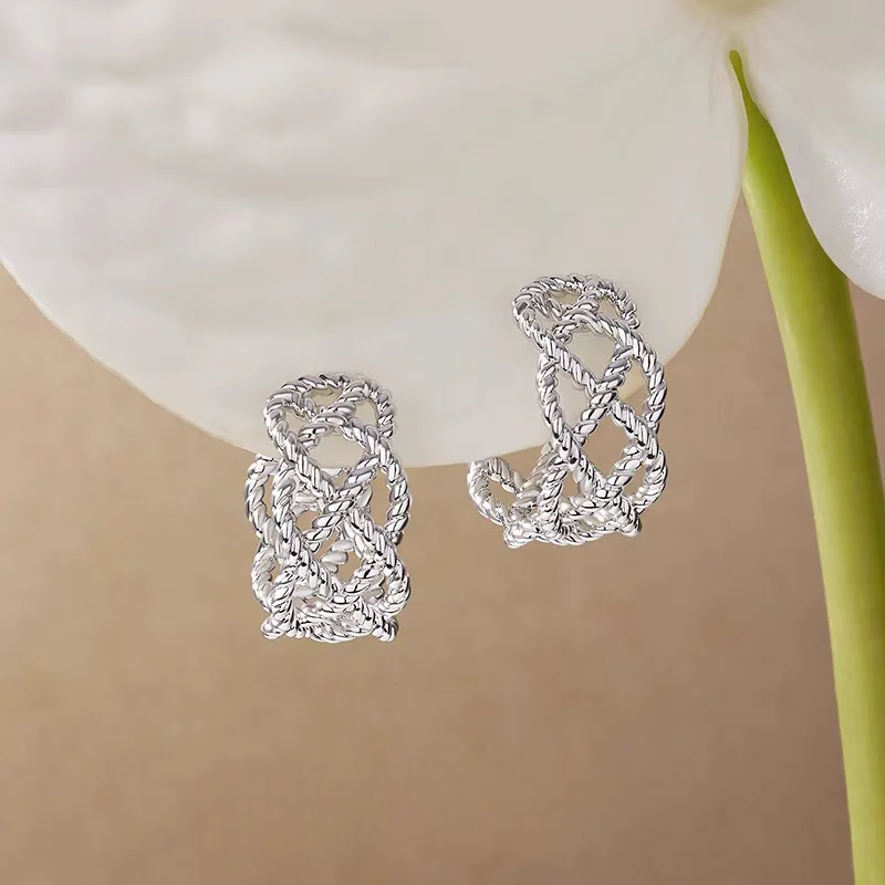New Flower Shadow Vine Woven Earrings Fashion Versatile Jewelry Studs Earrings Niche High-end Earrings
New Flower Shadow Vine Woven Earrings Fashion Versatile Jewelry Studs Earrings Niche High-end Earrings