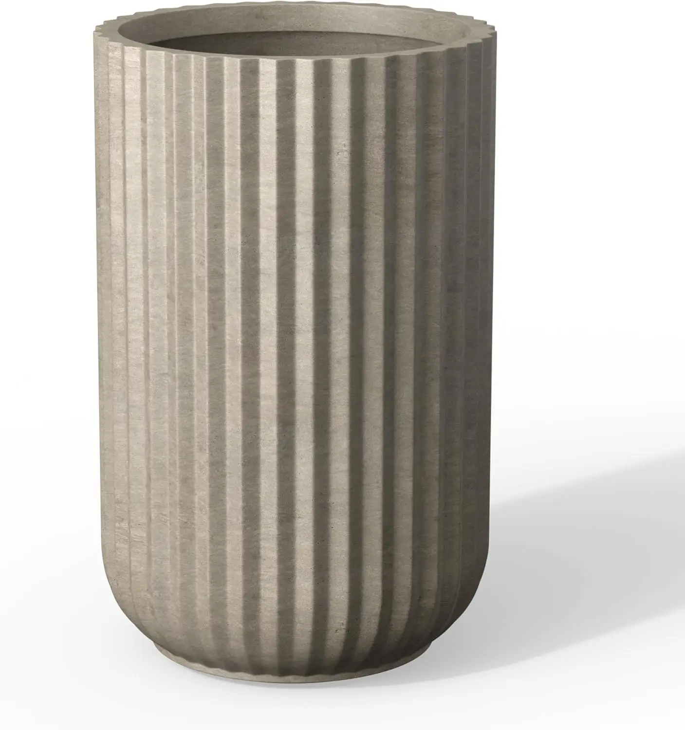 Tall Fluted Concrete Planter 17.7" with Drainage & Plug, Modern Indoor/Outdoor Plant Pot
Tall Fluted Concrete Planter 17.7" with Drainage & Plug, Modern Indoor/Outdoor Plant Pot