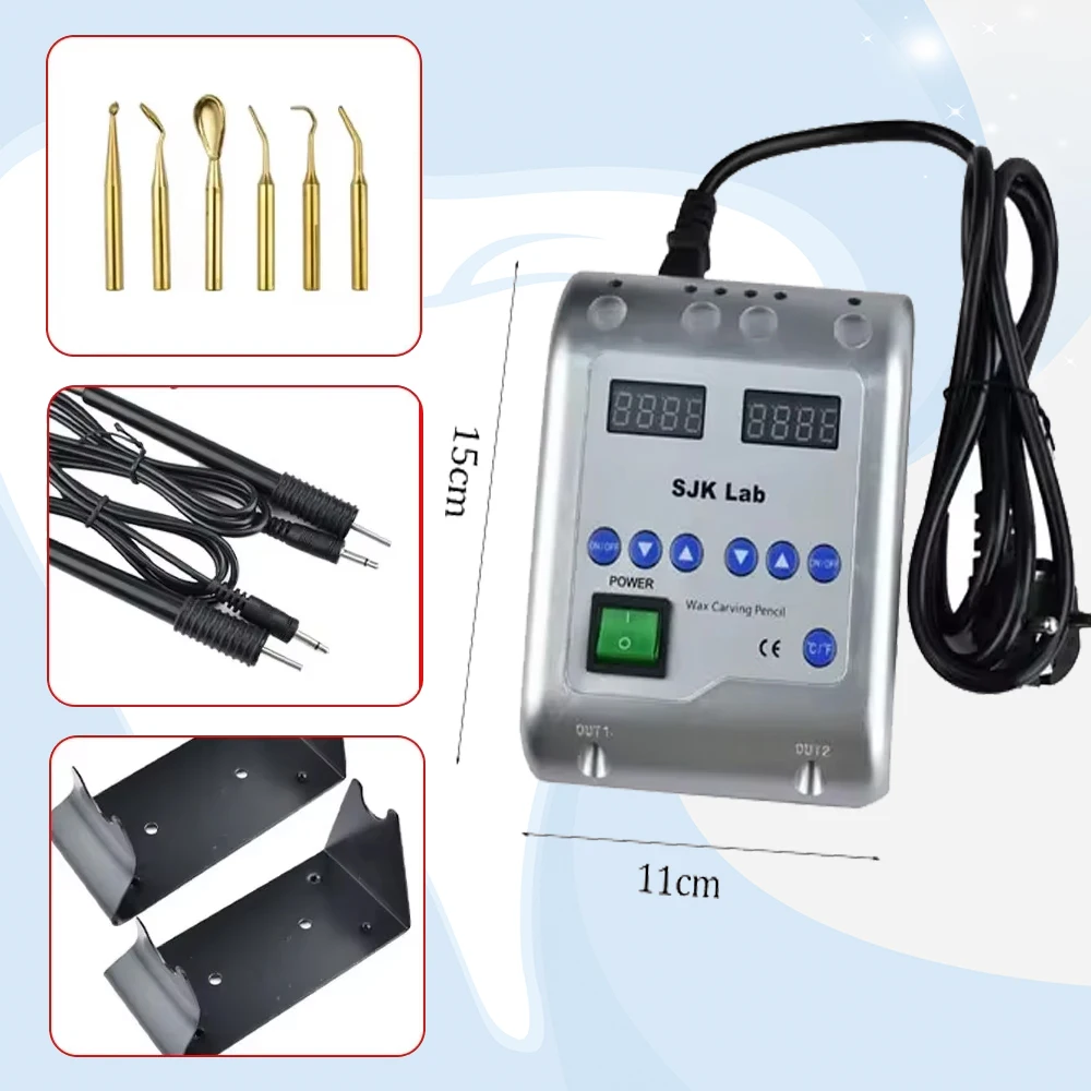 Dental Electric Wax Carving Machine with Dual Handpieces and 6 Wax Tips for Crown and Bridge Laboratory Work
Dental Electric Wax Carving Machine with Dual Handpieces and 6 Wax Tips for Crown and Bridge Laboratory Work