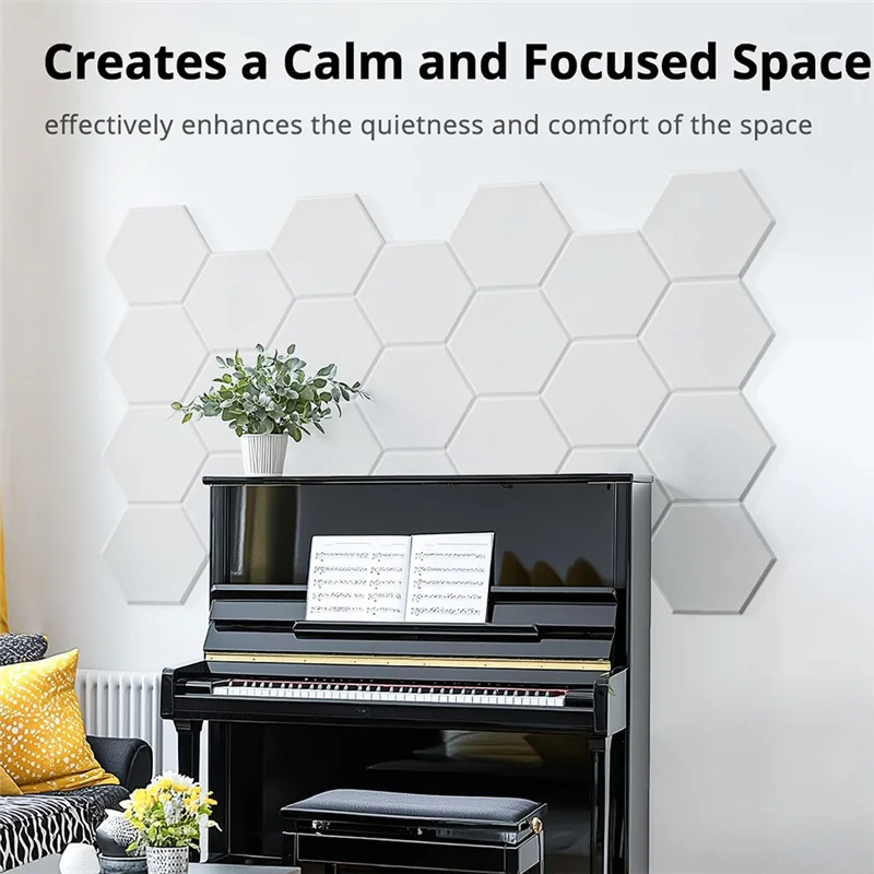 A51Q-12 Pack Hexagon Acoustic Panels, 12In X 10In X 0.4In Soundproof Wall Panels Self-Adhesive For Recording Studio Office
A51Q-12 Pack Hexagon Acoustic Panels, 12In X 10In X 0.4In Soundproof Wall Panels Self-Adhesive For Recording Studio Office