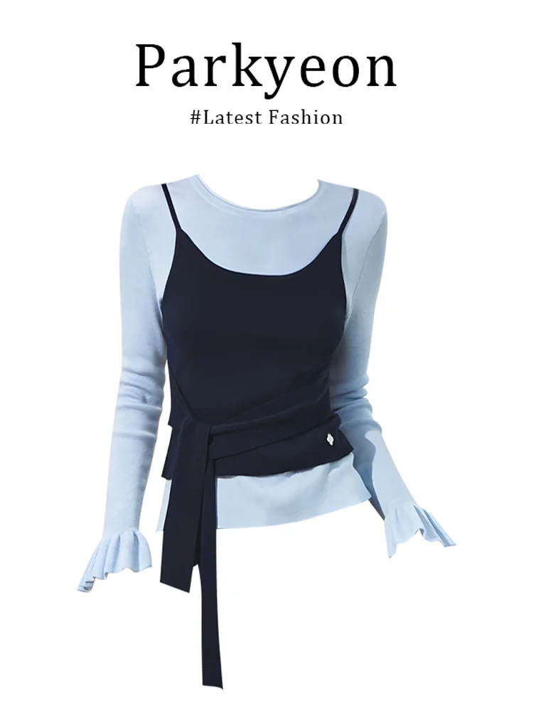 Korean Style Long Sleeve Knitted Sweater Women's Inner Wear Waist Cinched Color Block Design Winter Fashion City Walk Top
Korean Style Long Sleeve Knitted Sweater Women's Inner Wear Waist Cinched Color Block Design Winter Fashion City Walk Top