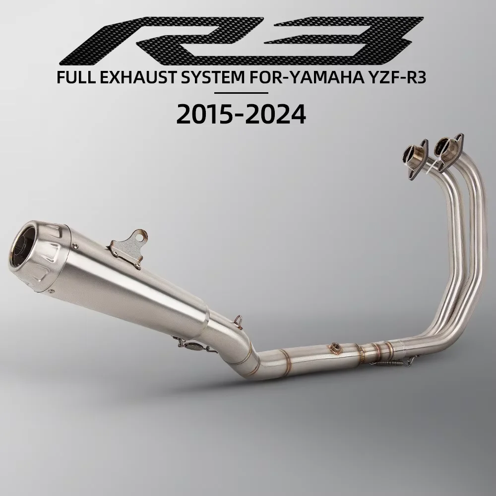 For Yamaha YZF R3 2015-2024 Motorcycle Exhaust Full System Muffler with Header Front Link Pipe Slip On Escape Stainless
For Yamaha YZF R3 2015-2024 Motorcycle Exhaust Full System Muffler with Header Front Link Pipe Slip On Escape Stainless