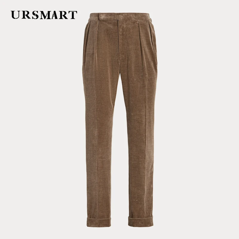 Cotton Corduroy Men's Pants 2024 Spring and Autumn New Product British Fashion Elegant Style Brown Customized Pants for Men
Cotton Corduroy Men's Pants 2024 Spring and Autumn New Product British Fashion Elegant Style Brown Customized Pants for Men