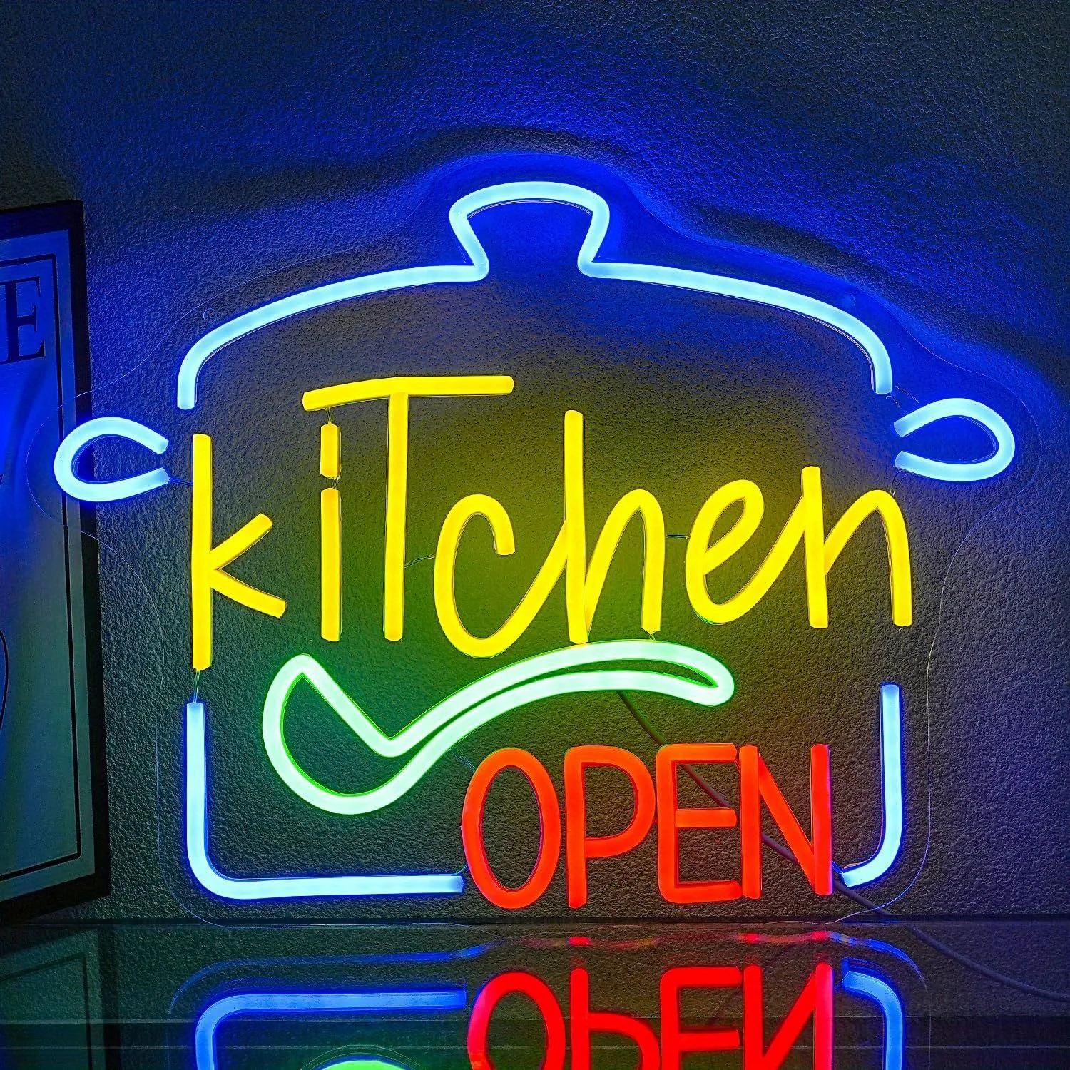 Kitchen Open Neon Sign Wall Decoration Fried Chicken Restaurant Neon Kitchen Led Light Decor Commercial Store Home Kitchen Logo
Kitchen Open Neon Sign Wall Decoration Fried Chicken Restaurant Neon Kitchen Led Light Decor Commercial Store Home Kitchen Logo