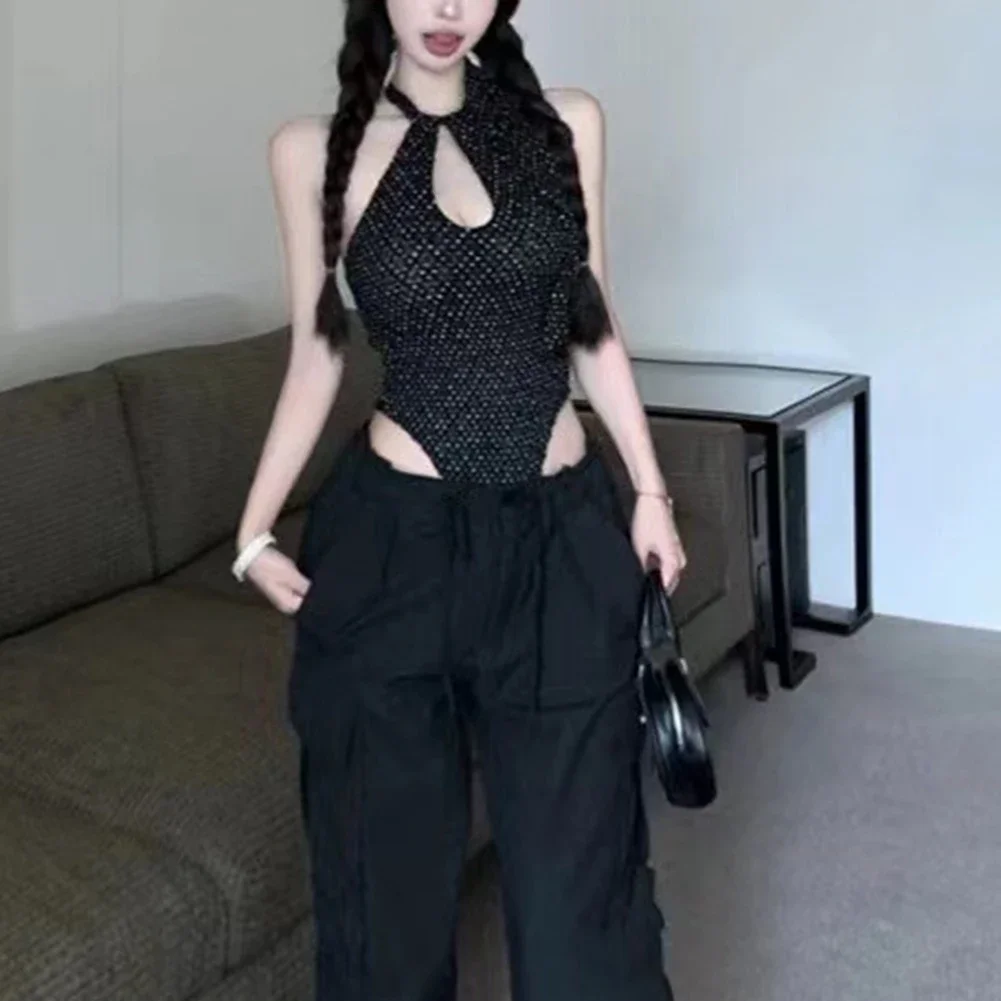 Daily Fashion Spicy Girl Top Retro Suspender Club Wear For Women Club Black Circle Pattern Club Outfit Home Wear
Daily Fashion Spicy Girl Top Retro Suspender Club Wear For Women Club Black Circle Pattern Club Outfit Home Wear