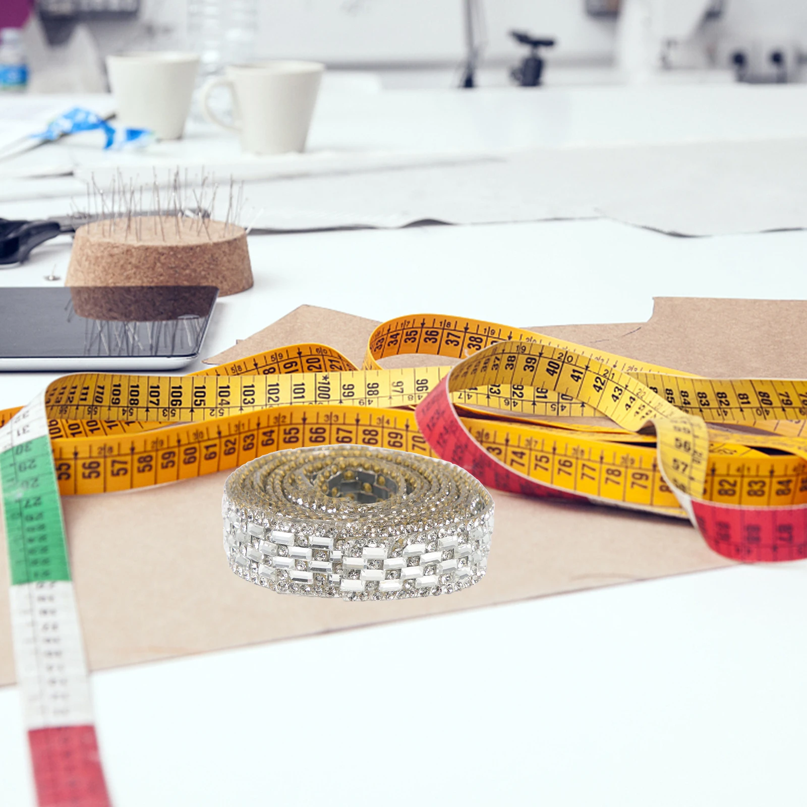 Rhinestone Band Sewing Ribbon for Decoration Clothing Craft Self Adhesive Crafts Bling Hotfix Jewelry Strip 
Rhinestone Band Sewing Ribbon for Decoration Clothing Craft Self Adhesive Crafts Bling Hotfix Jewelry Strip