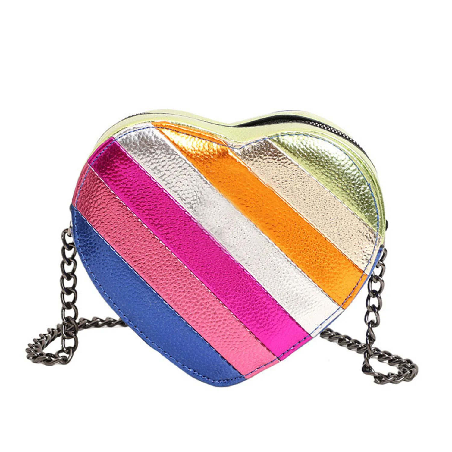 Women K-G Simple Fashion Handbag Colorful Heart Shaped Bag Ladies Metal Shoulder Strap Crossbody Bag Eagle Pattern Rainbow Bag
Women K-G Simple Fashion Handbag Colorful Heart Shaped Bag Ladies Metal Shoulder Strap Crossbody Bag Eagle Pattern Rainbow Bag