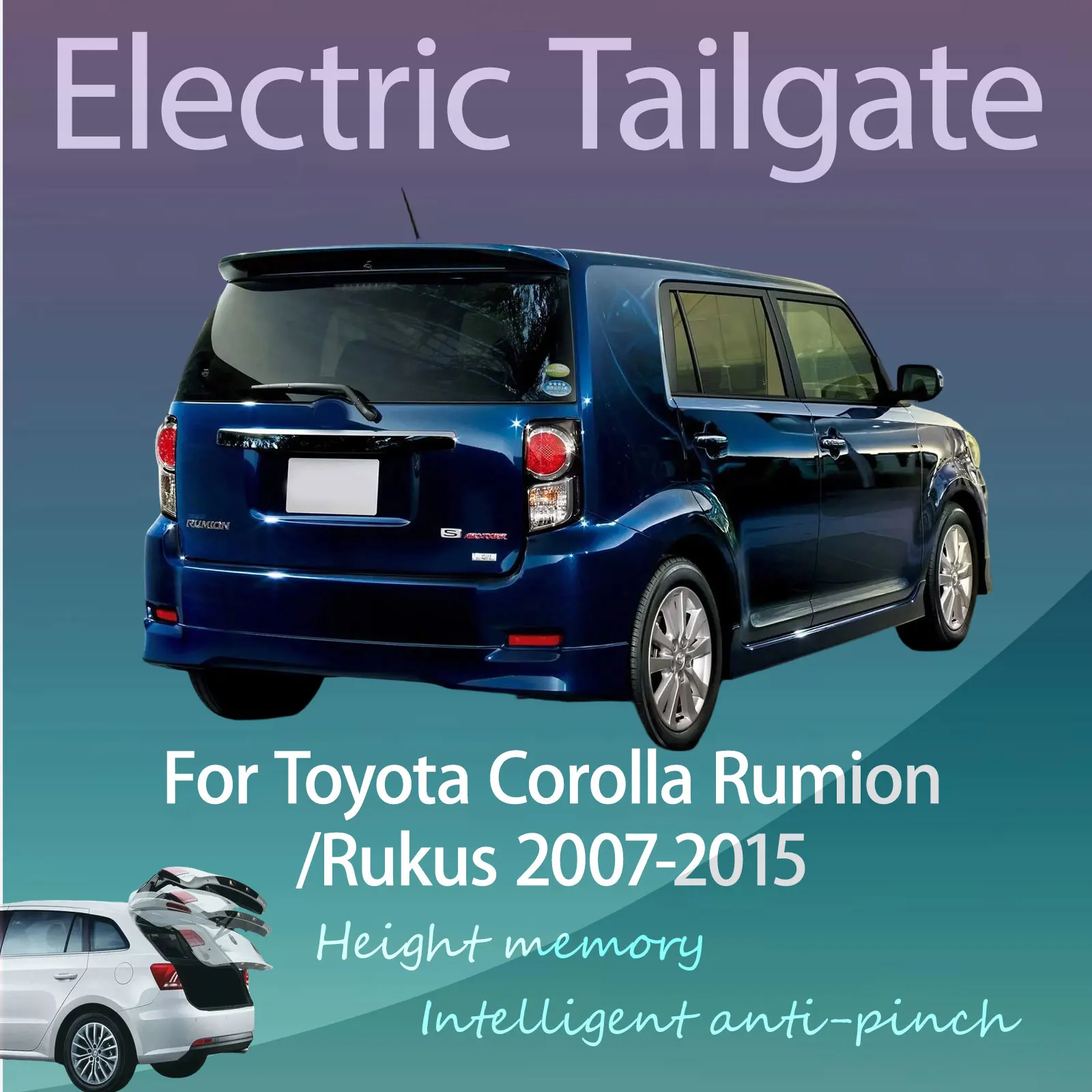 Для Toyota Corolla Rumion/Rukus 2007-2015: Электрический модифицированный дверной привод багажника с интеллектуальной регулировкой высоты, автоматическим подъемом и управлением с ключа
Для Toyota Corolla Rumion/Rukus 2007-2015: Электрический модифицированный дверной привод багажника с интеллектуальной регулировкой высоты, автоматическим подъемом и управлением с ключа