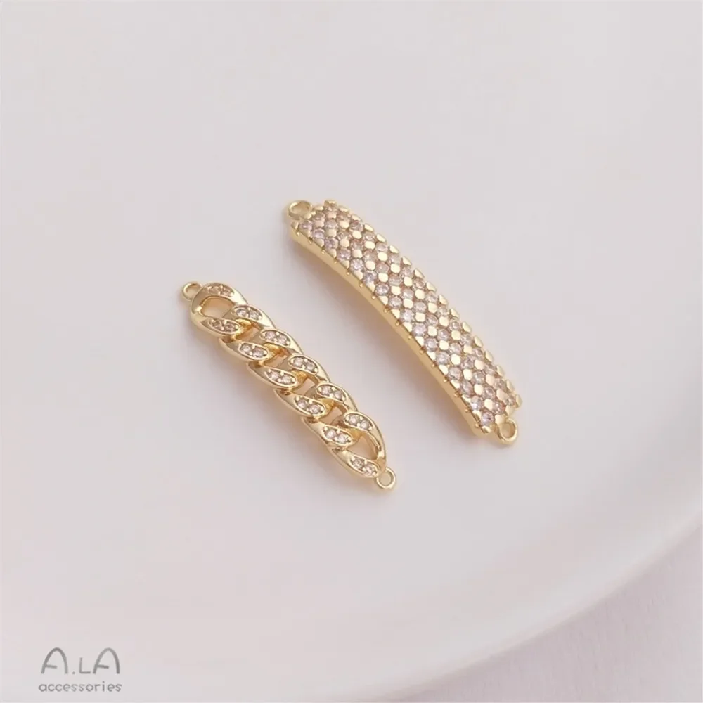 14K gold inlaid zircon chain shape double hanging long row double hanging pendant DIY bracelet necklace accessories
14K gold inlaid zircon chain shape double hanging long row double hanging pendant DIY bracelet necklace accessories