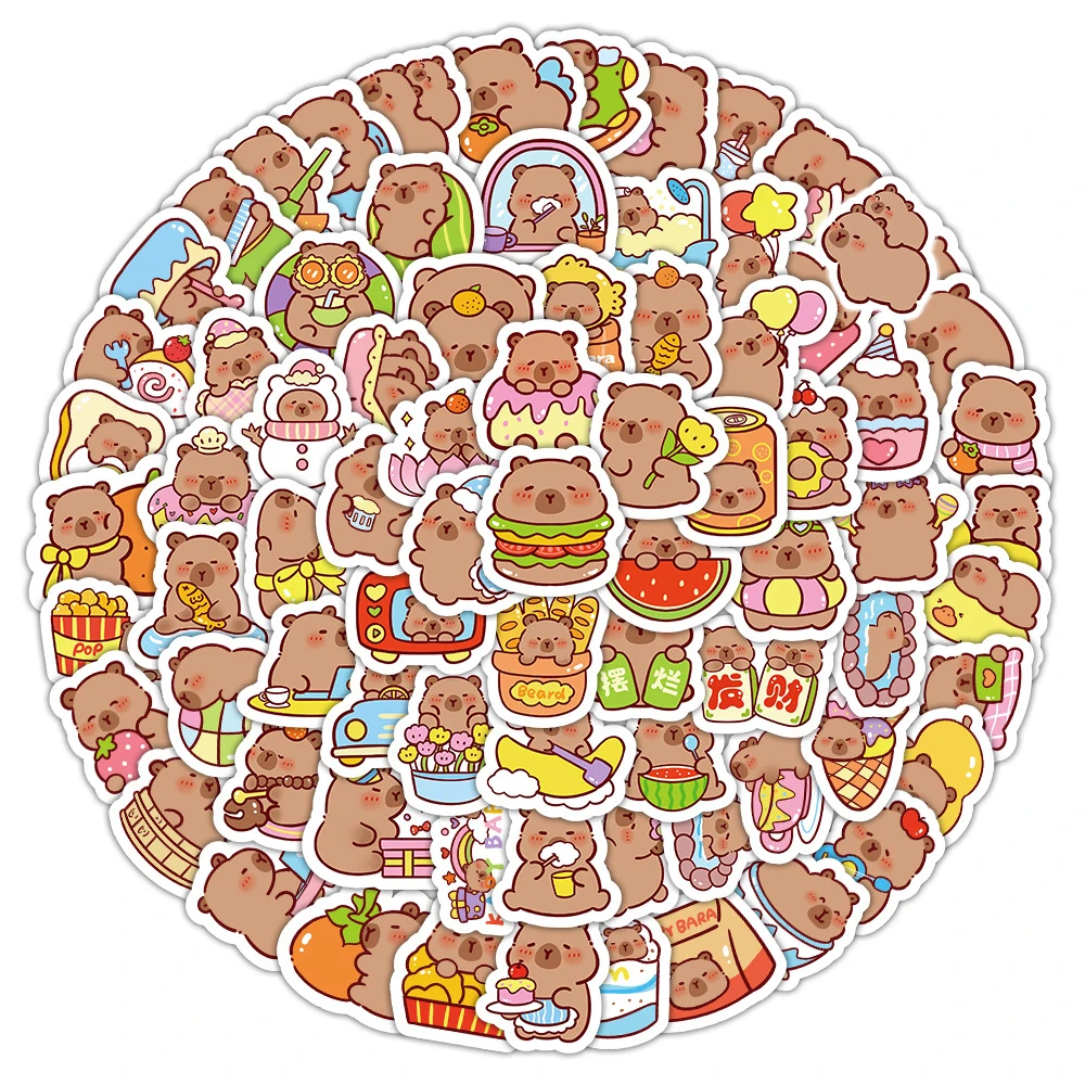 10/30/50/100pcs Cute Capybara Cartoon Graffiti Stickers Funny Animal Sticker Kids Toy Water Bottle Phone Luggage Decals Packing
10/30/50/100pcs Cute Capybara Cartoon Graffiti Stickers Funny Animal Sticker Kids Toy Water Bottle Phone Luggage Decals Packing