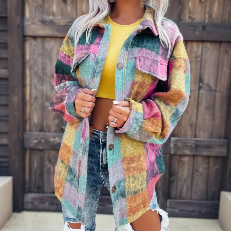 Krismile женская красочная клетчатая куртка-рубашка в американском стиле ретро 2026 осень-зима повседневная острая уличная одежда свободное теплое разноцветное пальто
Krismile женская красочная клетчатая куртка-рубашка в американском стиле ретро 2026 осень-зима повседневная острая уличная одежда свободное теплое разноцветное пальто