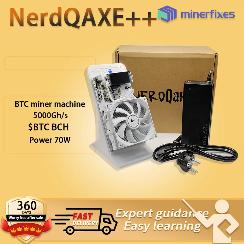 Новый майнер Bitaxe NerdQaxe++ 4,8-й биткойнов, 4 шт. BM1370, Asic Chip Solo BTC 68 Вт, 2,4G, Wi-Fi, майнинг с открытым исходным кодом и блоком питания
Новый майнер Bitaxe NerdQaxe++ 4,8-й биткойнов, 4 шт. BM1370, Asic Chip Solo BTC 68 Вт, 2,4G, Wi-Fi, майнинг с открытым исходным кодом и блоком питания