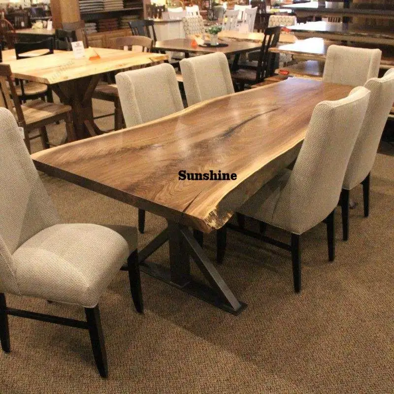 Solid Walnut Wood Slab Dining Table Large Live Edge Wood Slab for Restaurant Use Natural Wood with Conference Features
Solid Walnut Wood Slab Dining Table Large Live Edge Wood Slab for Restaurant Use Natural Wood with Conference Features