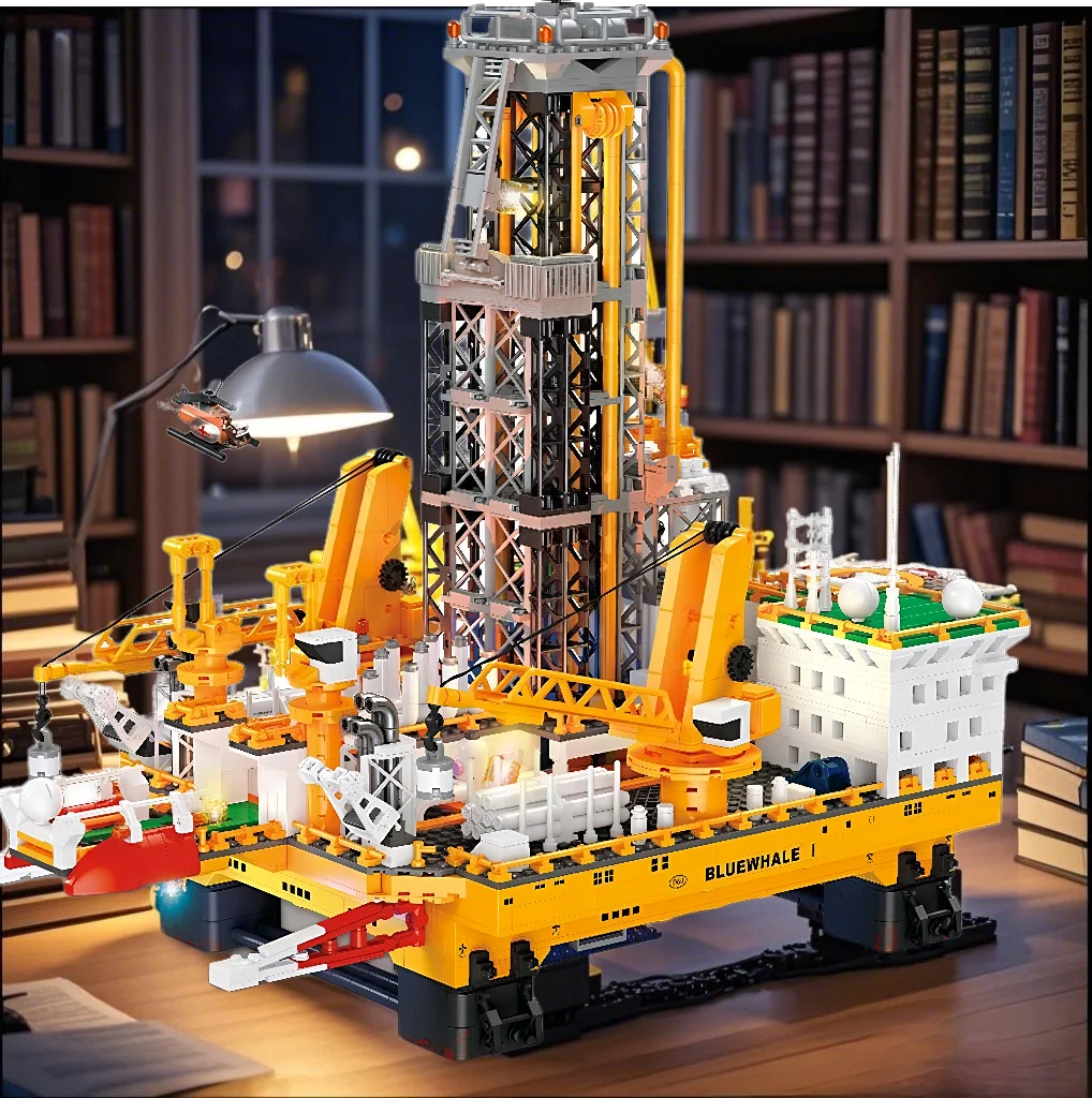 JJ9135 Blue Whale No. 1 Offshore Oil Well Drilling Rig Blocks Compatible with LEGO Model Building Toys Christmas Birthday Gift
JJ9135 Blue Whale No. 1 Offshore Oil Well Drilling Rig Blocks Compatible with LEGO Model Building Toys Christmas Birthday Gift