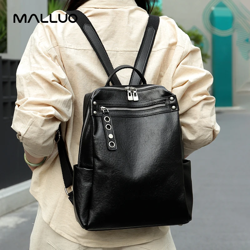 Women Natural Cow Leather Backpacks Lady Cowhide Design Large Capacity Bags Female Retro Versatile Backpacks Ladies Fashion Bag
Women Natural Cow Leather Backpacks Lady Cowhide Design Large Capacity Bags Female Retro Versatile Backpacks Ladies Fashion Bag