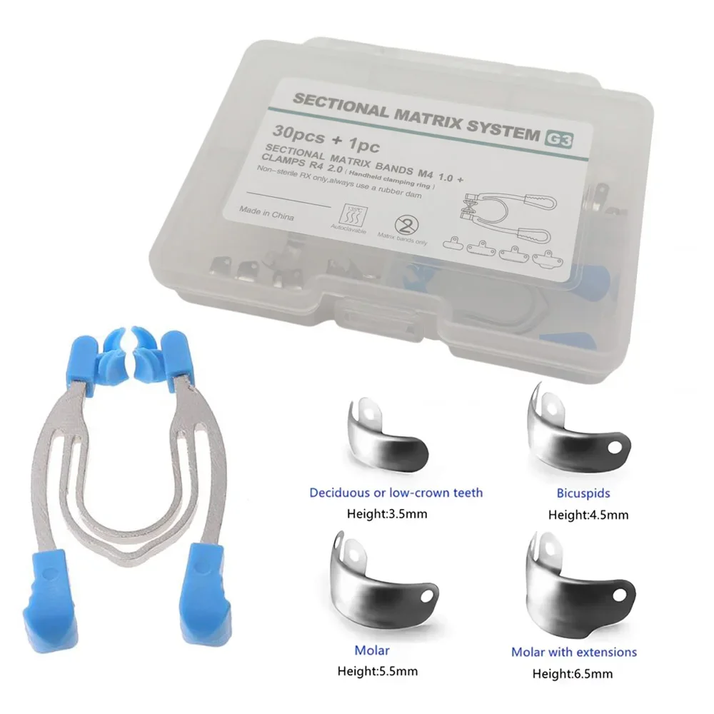 Dental Matrix Bands Niti Metal Matrices Clamp Ring Sectional Contoured Matrix System Clamping Dentist Tools Dentistry Material
Dental Matrix Bands Niti Metal Matrices Clamp Ring Sectional Contoured Matrix System Clamping Dentist Tools Dentistry Material