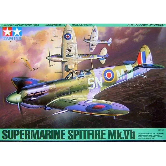 Tamiya 61033 1/48 Model Kit British Royal Air Force Supermarine Spitfire Mk.Vb
Tamiya 61033 1/48 Model Kit British Royal Air Force Supermarine Spitfire Mk.Vb
