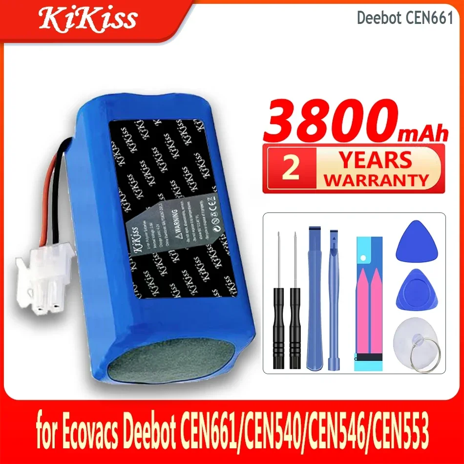 Аккумулятор большой емкости KiKiss 3800 мАч для вакуумного робота Ecovacs Deebot CEN661/CEN540/CEN546/CEN553
Аккумулятор большой емкости KiKiss 3800 мАч для вакуумного робота Ecovacs Deebot CEN661/CEN540/CEN546/CEN553