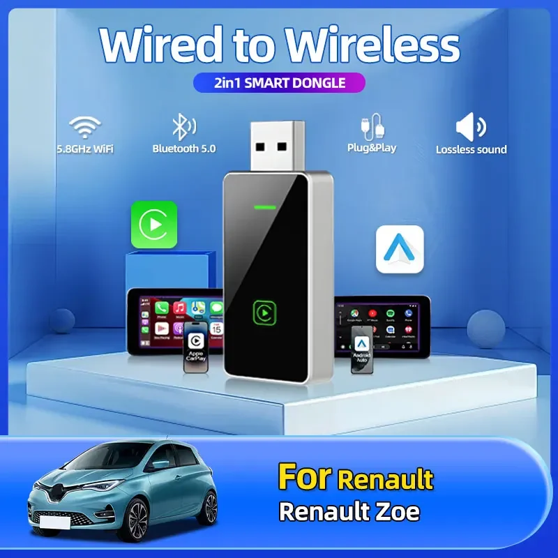 Car Styling New 2in1 Wired To Wireless CarPlay Android Auto Adapter For OEM Car Stereo With USB Plug And Play For Renault Zoe
Car Styling New 2in1 Wired To Wireless CarPlay Android Auto Adapter For OEM Car Stereo With USB Plug And Play For Renault Zoe
