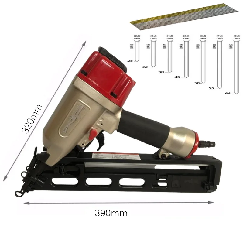 DA Nail Gun 34 Degree Full Cap Oblique Woodworking Pneumatic Nail Gun DA34 Is Used with 25-64mm DA Nails Foreign Trade Export
DA Nail Gun 34 Degree Full Cap Oblique Woodworking Pneumatic Nail Gun DA34 Is Used with 25-64mm DA Nails Foreign Trade Export