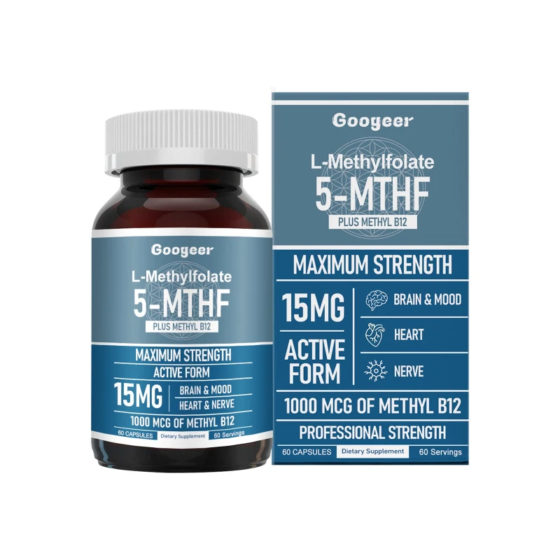 L Methyl Folate 15mg Plus Methyl B12 Cofactor High Potency Active 5 MTHF Form Supports Mood Methylation Cognition
L Methyl Folate 15mg Plus Methyl B12 Cofactor High Potency Active 5 MTHF Form Supports Mood Methylation Cognition