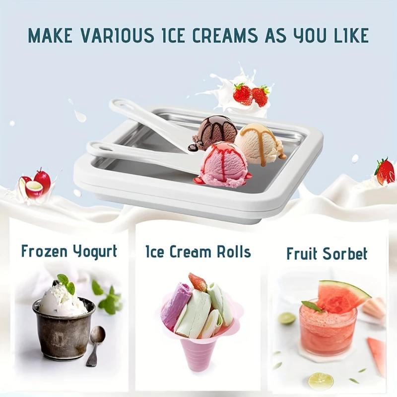 Portable Stainless Steel Ice Cream Roll Maker Kit - DIY Dessert Tool for Homemade Treats, Parties, Picnics, No Electricity, Easy
Portable Stainless Steel Ice Cream Roll Maker Kit - DIY Dessert Tool for Homemade Treats, Parties, Picnics, No Electricity, Easy