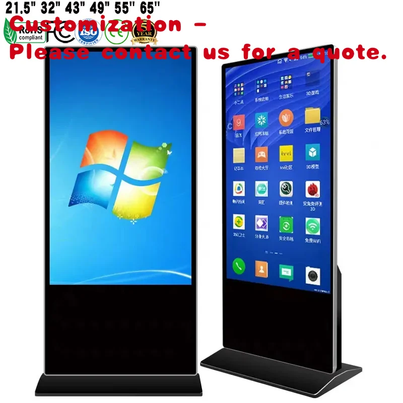custom.Floor Standing LCD TV Video Player Screen Interactive Kiosk Vertical Digital Signage Totem Advertising Display
custom.Floor Standing LCD TV Video Player Screen Interactive Kiosk Vertical Digital Signage Totem Advertising Display