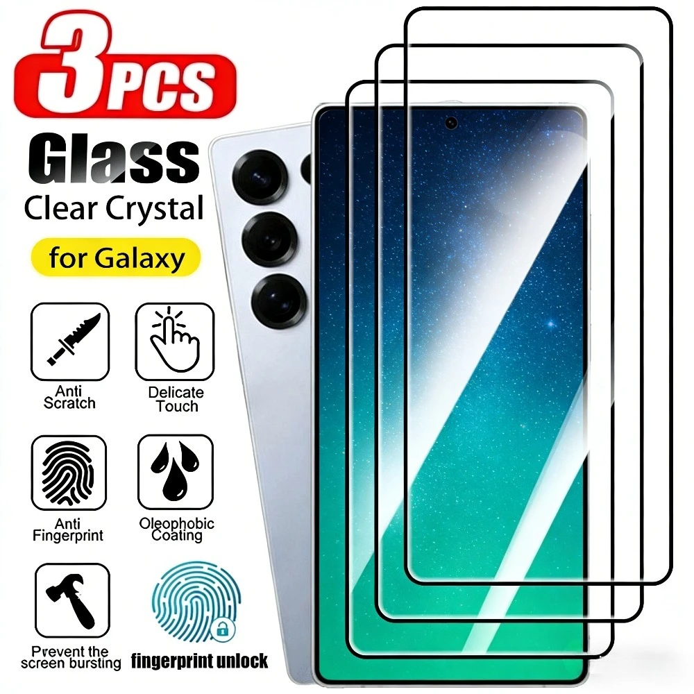 3Pcs Ultra Clear Screen Protector for Samsung Galaxy S26 S25 S24 Ultra S23 S22 S21 Plus S26 S25 Edge Anti-Scratch Tempered Glass
3Pcs Ultra Clear Screen Protector for Samsung Galaxy S26 S25 S24 Ultra S23 S22 S21 Plus S26 S25 Edge Anti-Scratch Tempered Glass