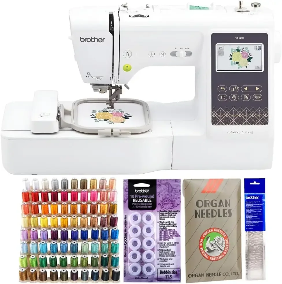 USB Port, and Wireless Connectivity - 135 Built-in Designs & 103 Stitches Bundle with Sewing Accessories (5 Items)
USB Port, and Wireless Connectivity - 135 Built-in Designs & 103 Stitches Bundle with Sewing Accessories (5 Items)